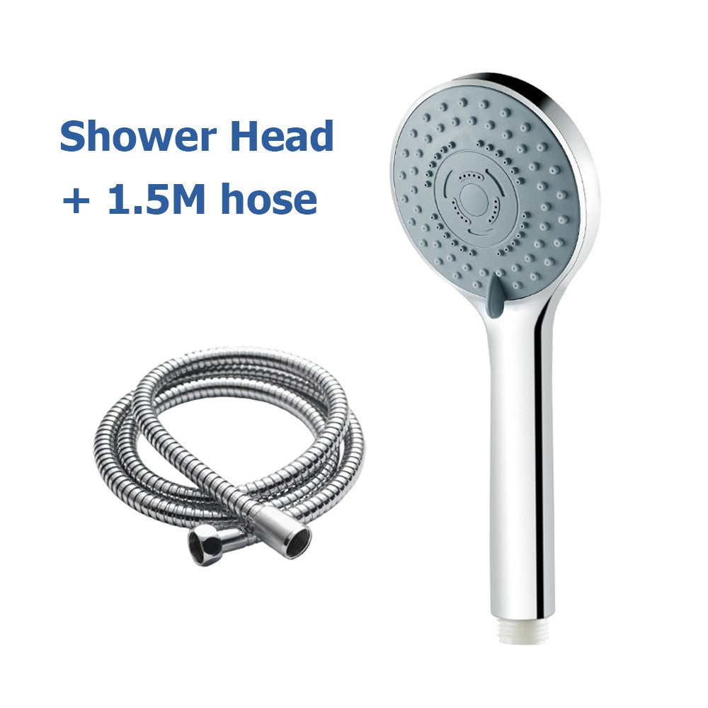 Conjunto de Chuveiro com 5 Modos Cabeça de Chuveiro de Alta Vazão Massageador de Mão Pulverizador de Banho com Mangueira Suporte Acessórios de Banheiro