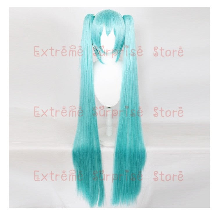 Female Miku Cosplay Wig 110cm Long Short Male Mikuo Cosplay Wig Heat Resistant Synthetic Wig Headwear Props