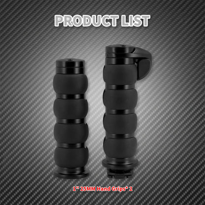 1" Motorcycle Hand Grips 25mm Handlebar Handle Bar For Harley Touring FLHR Softail Fat Boy Sportster XL 883 1200 Dyna For Honda