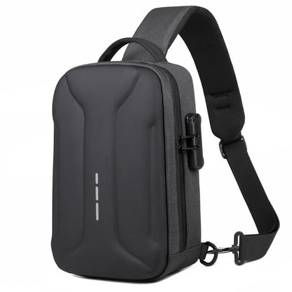 Anti-theft Combination Lock Chest Packs With USB Charging Port Fashion Business Men's Crossbody Bag Travel Storage Shoulder Bag