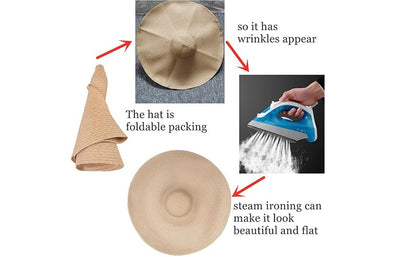 Chapéu de Palha Grande GEMVIE Para Mulheres Chapéu de Sol de Verão de Aba Larga Dobrável Chapéu de Praia Grande de Papel Nova Moda 2022