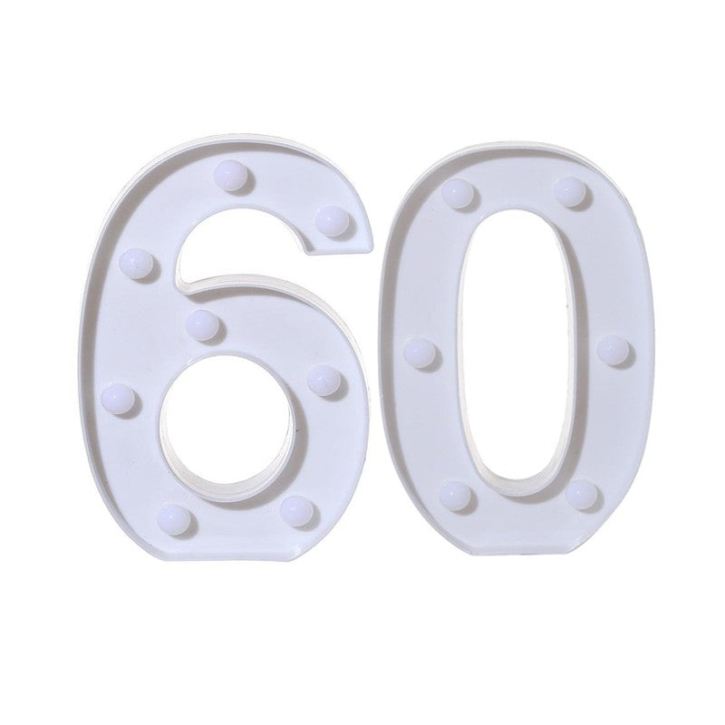2Pcs Number 16 18 21 30 Led Light String Happy Birthday Party Decoration Wedding Anniversary Adult Birthday Party Gift Light Led