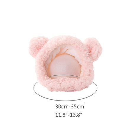 Urso Fofo Coelho Capuz Acessórios para Cães e Gatos de Estimação Cosplay Chapéu de Gato Inverno Lindo Ano Novo Gorro para Filhotes Veludo Macio Suprimentos para Animais de Estimação