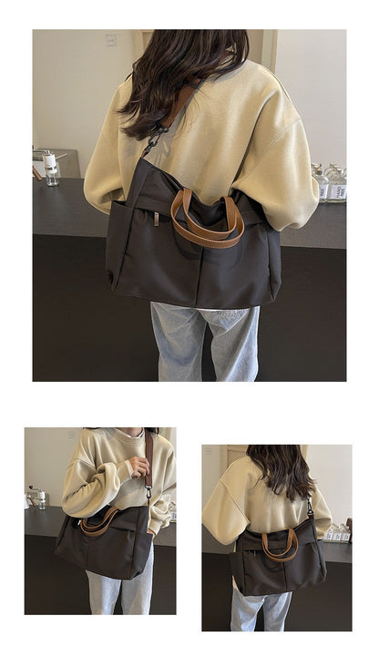 Multi Functional Tote Bag: Durable Nylon Work & Daily Shoulder Purse, Large Capacity Handbag Crossbody Bags for Women Daily Use