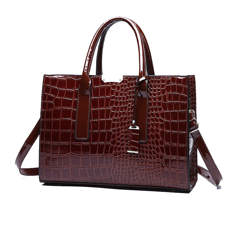 Luxury Handbags Alligator Designer PU Patent Leather Crossbody Bag For Women Tote Retro Ladies Messegner Shoulder Bag Bolsa