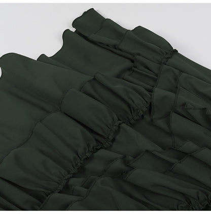 Brown Ruffled High Waisted Long Victorian Skirt Steampunk Skirts Womens Party Wear Gothic Vintage Clothes Medieval Costume Sexy