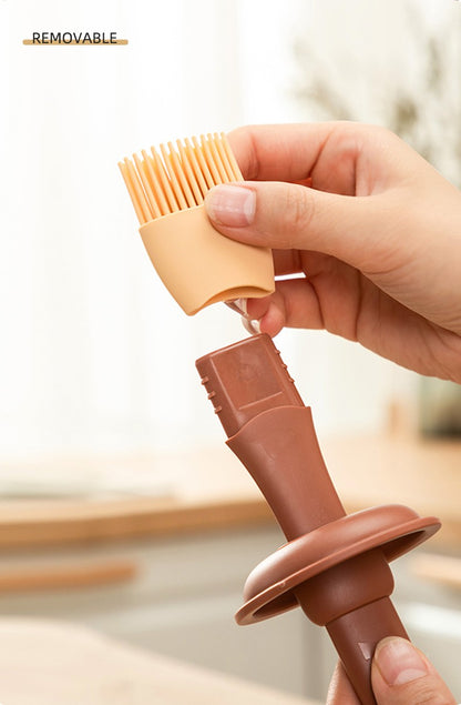 Silicone Oil Brush Temperature Resistant Oil Bottle Baking Pancake Barbecue Cooking Olive Oil BBQ Grilling Kitchen Gadget