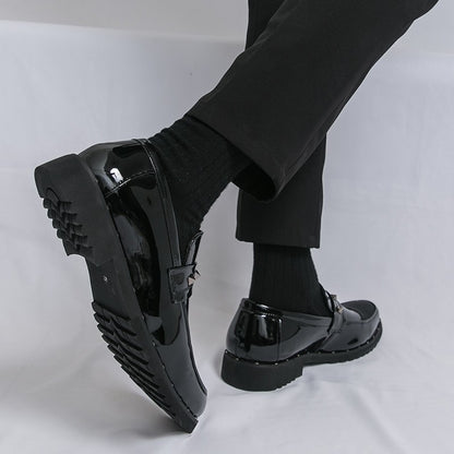 Men Loafers PU Splicing Low Heel Professional Classic Business Banquet Men Shoes Size 38-46