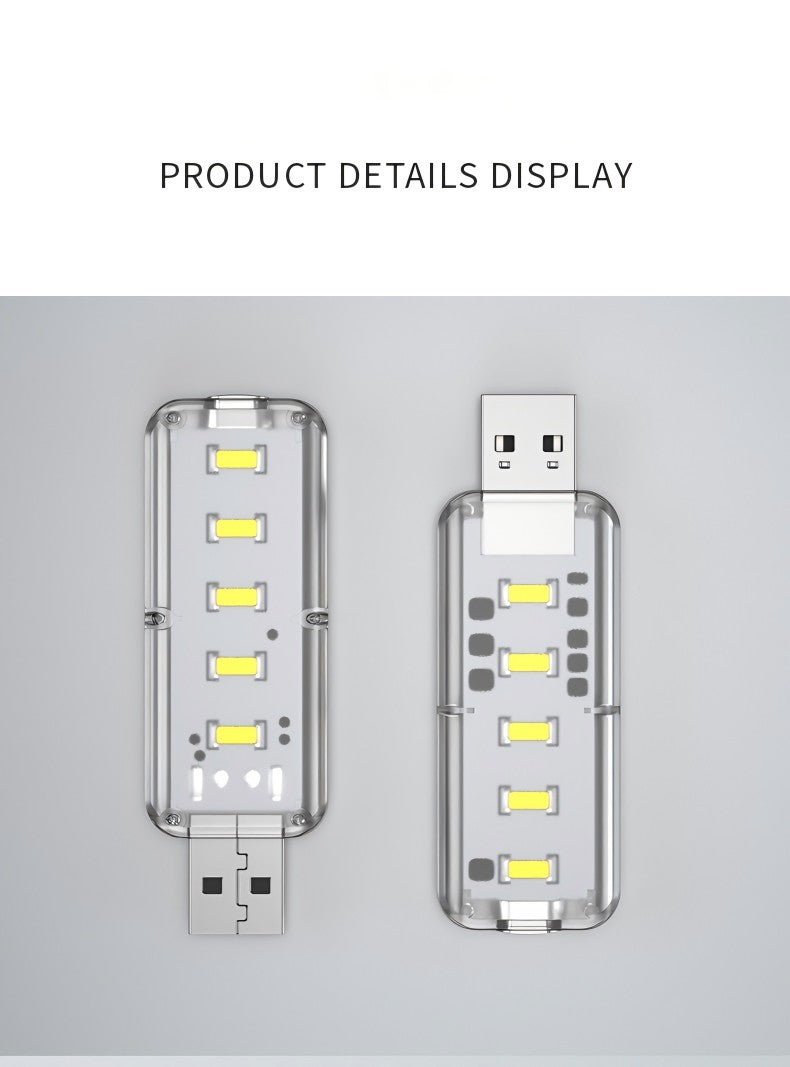 10LEDs USB Touch Dimming Night Light 5V Portable 3000K/6500K Bulb for Bedroom Study PC Laptop Mobile Power Bank Plug in Lighting
