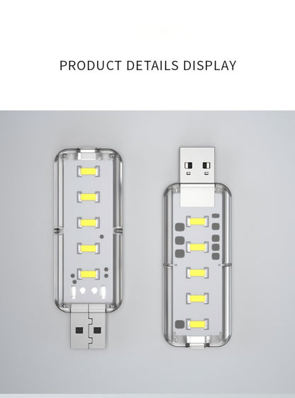 10LEDs USB Touch Dimming Night Light 5V Portable 3000K/6500K Bulb for Bedroom Study PC Laptop Mobile Power Bank Plug in Lighting