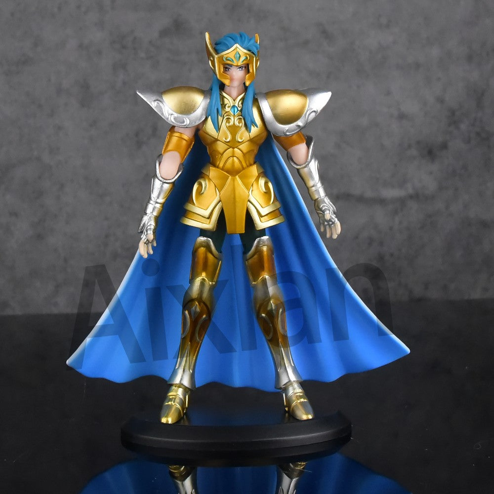 Aixlan 8 Peças Boneco Saint Seiya Kanon Hyoga 18CM Cavaleiro de Ouro PVC Figura de Ação Brinquedo Anime Presente de Aniversário Estatueta Colecionável