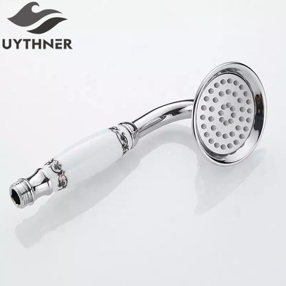 Ducha Chuveiro Banheiro Vintage Cerâmica Latão Montado Parede Torneira Pulverizador Acessório Hardware Chuveirinho