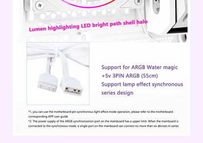 Thermalright TL-S12 120mm HALO Cooling Fan 5V 3PIN ARGB Fan pc gamer 360° exquisite light effect computer Case Fan ventilador