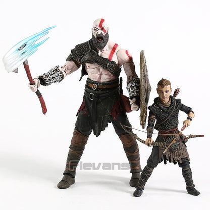 NECA God of War 2018 Kratos & Atreus Ultimate PVC Action Figure Modelo Colecionável Brinquedo 2-pack
