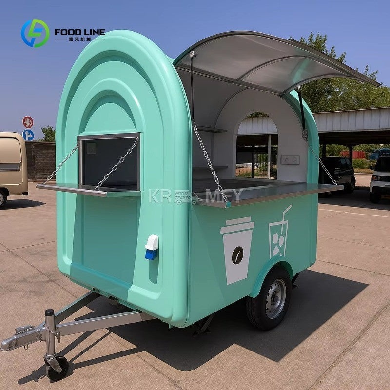 Melhor Venda Nos EUA Café Van Bar Hot Dog Hambúrguer Taco Caminhão Cozinha Móvel Carrinhos Vintage Food Trailer
