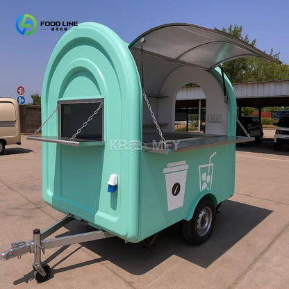 Melhor Venda Nos EUA Café Van Bar Hot Dog Hambúrguer Taco Caminhão Cozinha Móvel Carrinhos Vintage Food Trailer