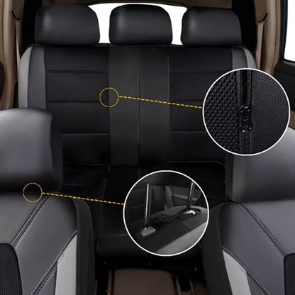 9 Pieces/set Car Seat Cover Car Leather Breathable Fabric Universal Pu Leather Car Seat Cushion Front And Rear Seat Full Protect