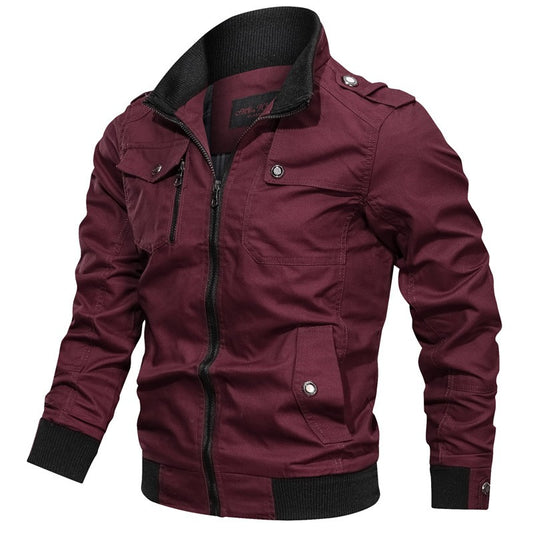 Spring Autumn Jacket Men Cotton Windbreaker Bomber Coat Military Men's Tactics Jackets Man Cargo Casual Jacket Mens Clothes 2025