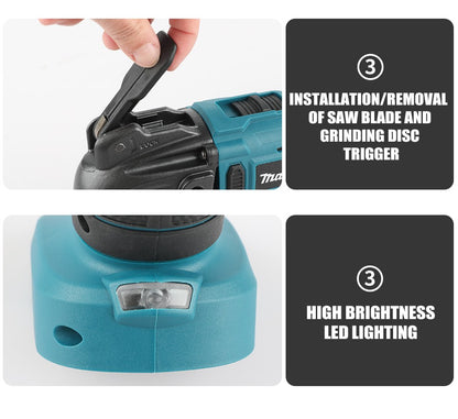 Ferramenta Multiuso Oscilante de Liberação Rápida sem Escova Makita 18V Ferramenta Multifuncional Renovadora Aparador Elétrico Compatível com MAKITA 18V
