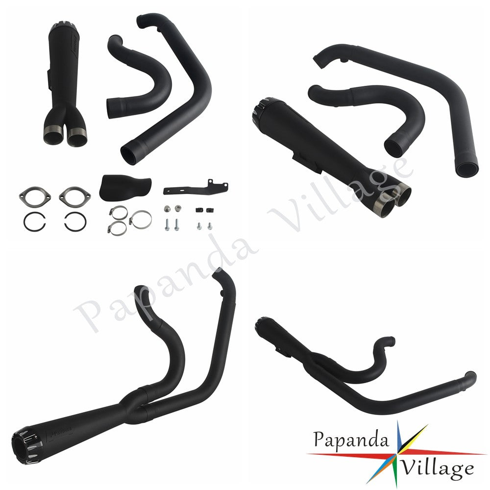 Motorcycle Full Exhaust Pipe Exhausts System Mufflers For Harley Dyna Wide Super Glide Fat Street Bob Low Rider FXDF 2006-2017