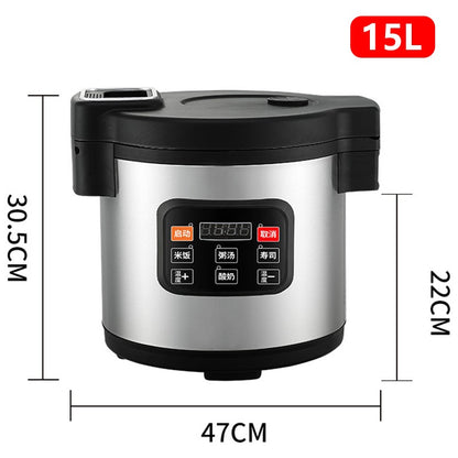 Panela Elétrica de Aquecimento de Arroz Panela de Capacidade Grande Recipiente de Alimentos com Isolamento Térmico Forro Interno Antiaderente Eletrodomésticos de Cozinha 19L/32L