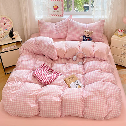 Pre-Washed Microfiber Duvet Cover Set with 2 Pillowcases - Ultra Soft Wrinkle-Resistant Bedding Set, Hypoallergenic & Breathable