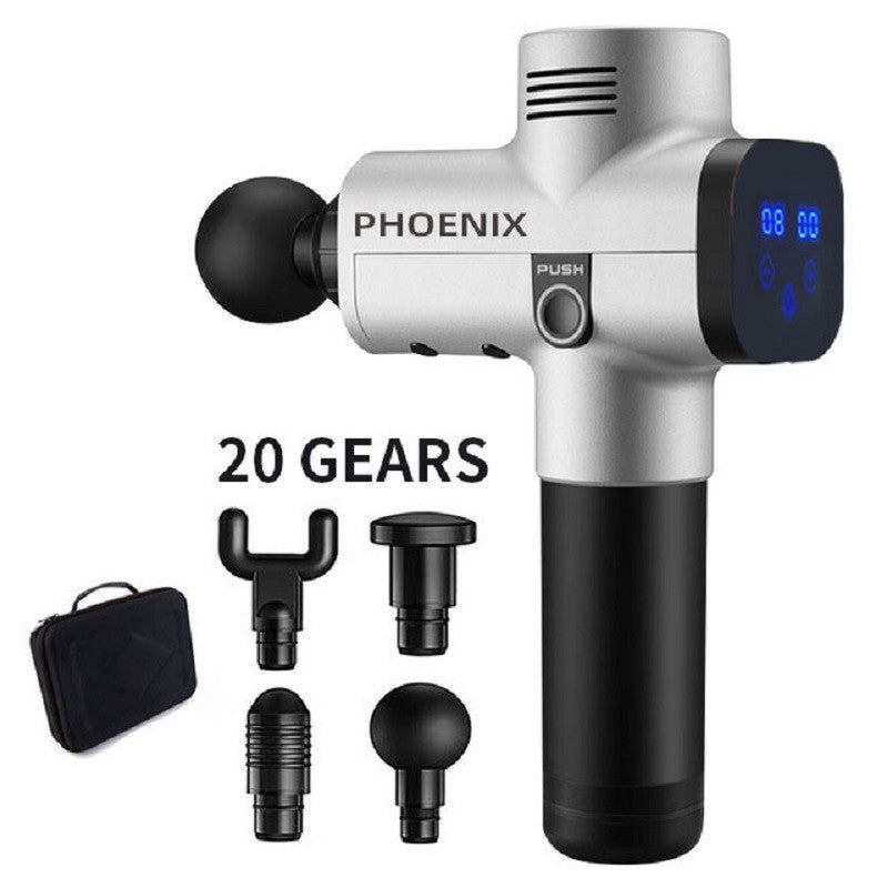 Phoenix A2 Massage Gun Relaxamento Muscular Massageador de Tecido Profundo Vibrador Dinâmico Costas Portátil de Mão Display Pistola de Fáscia Massagem