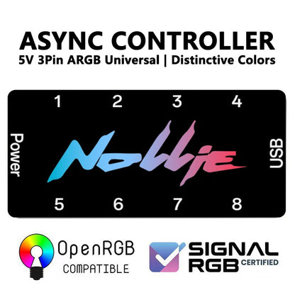 Nollie SignalRGB OpenRGB Universal 5V 3PIN ARGB Asynchronous Controller HUB For Computer PC Case Cooling Fans Light Strip