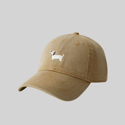 Dachshund Embroidery Baseball Hat Sunscreen Fashion Outdoor Hat Suitable for Men and Women for Daily Leisure Matching