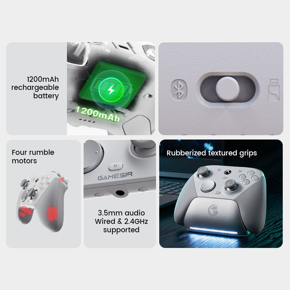 GameSir G7 Pro Wired Xbox Controller with Smart Charging Station, Hall Effect, Gyro, 3.5mm Audio Jack, 1000Hz Polling Rate