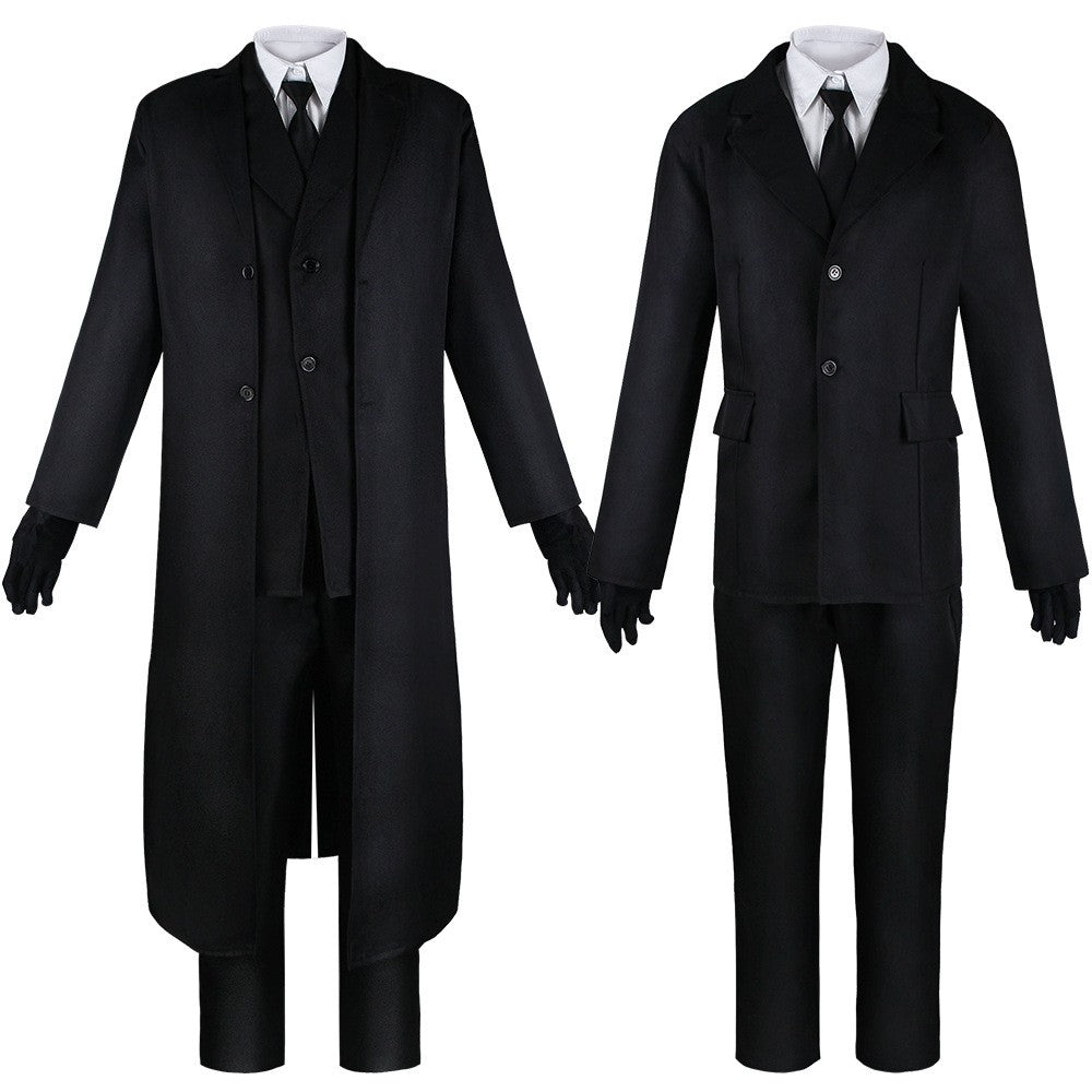 Japanese Anime Detective Agency Cosplay Outfit Black Uniform with wig for Adults for Halloween & Comic Con