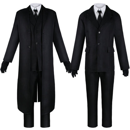 Japanese Anime Detective Agency Cosplay Outfit Black Uniform with wig for Adults for Halloween & Comic Con
