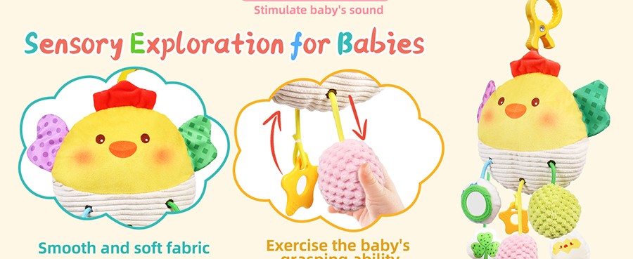 Car Seat Toys Newborn Toys Stroller Toy Baby Toys Carseat Toy for Infants for Carseat Stroller Crib with Music Rattles Teether