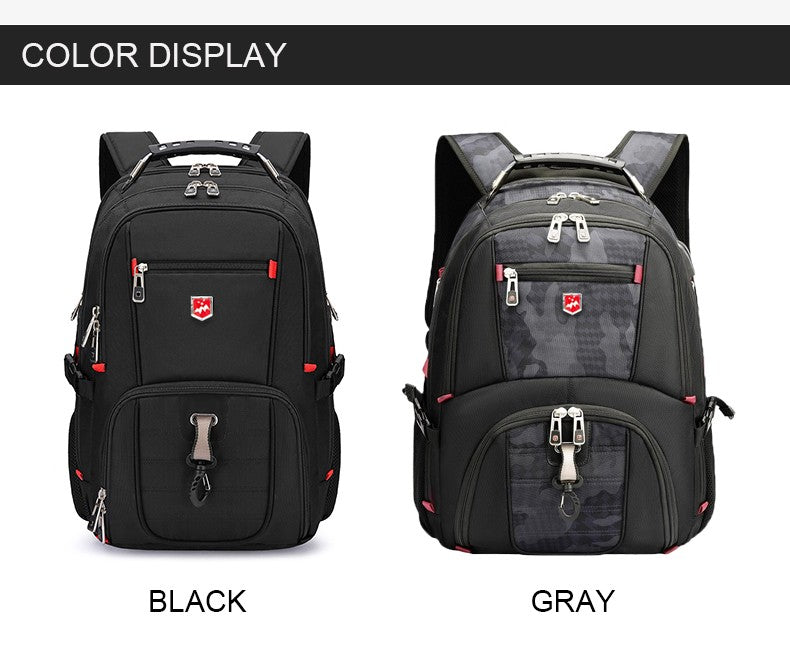 Waterproof 20 Inch Laptop Backpacks USB Charging School Bag Anti-theft Men Backpack Travel Backpack Male Mochila High Capacity