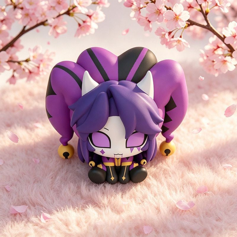 7CM Anime ?The Freak Circus Jester PVC Figures Model Figurine Sitting Position Model Desk Display Standing Ornament Fans Gift