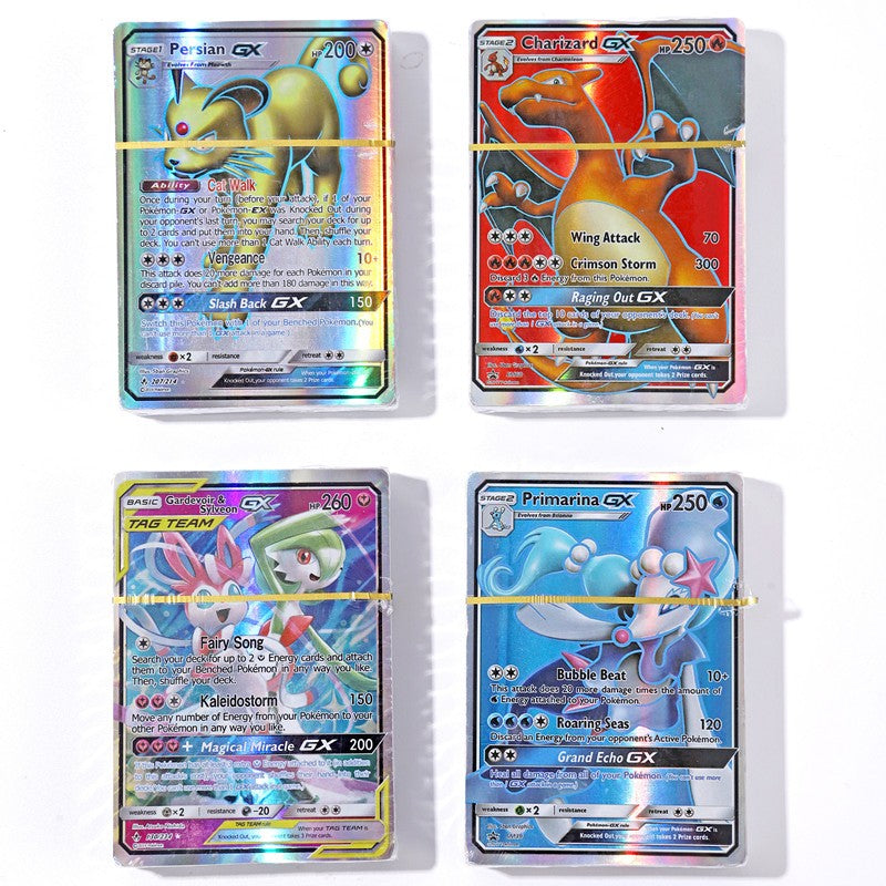 50/100 Peças Pokémons Cartas em Francês Inglês Alemão Pokémons Carta 100 Gx 100 V Max VMAX 50