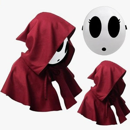 Game Bros Shy Guy Mask Cosplay Funny Unisex Adlut Plastick Masks Halloween Carnival Party Costume Props Masquerade Cartoon Chara