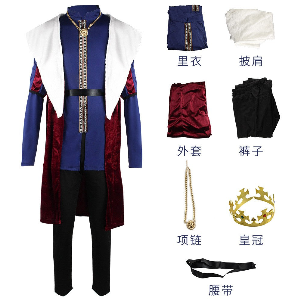Queen and King Costume for Men Women - Men's Royal King Costume for Halloween Costumes - Women's Royal Queen Costume Full Set