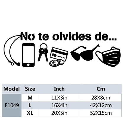 1 pc meaningful spanish text Wall Sticker Home Decoration wallpaper Accessories For Baby Kids Rooms Decor Mural