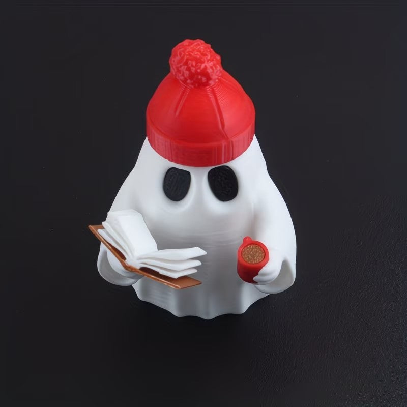 Cute Ghost Reader Figurine Collectible Figurines Ornaments Fashionable And Fun for Christmas Decor Or Living Room/Desk Display