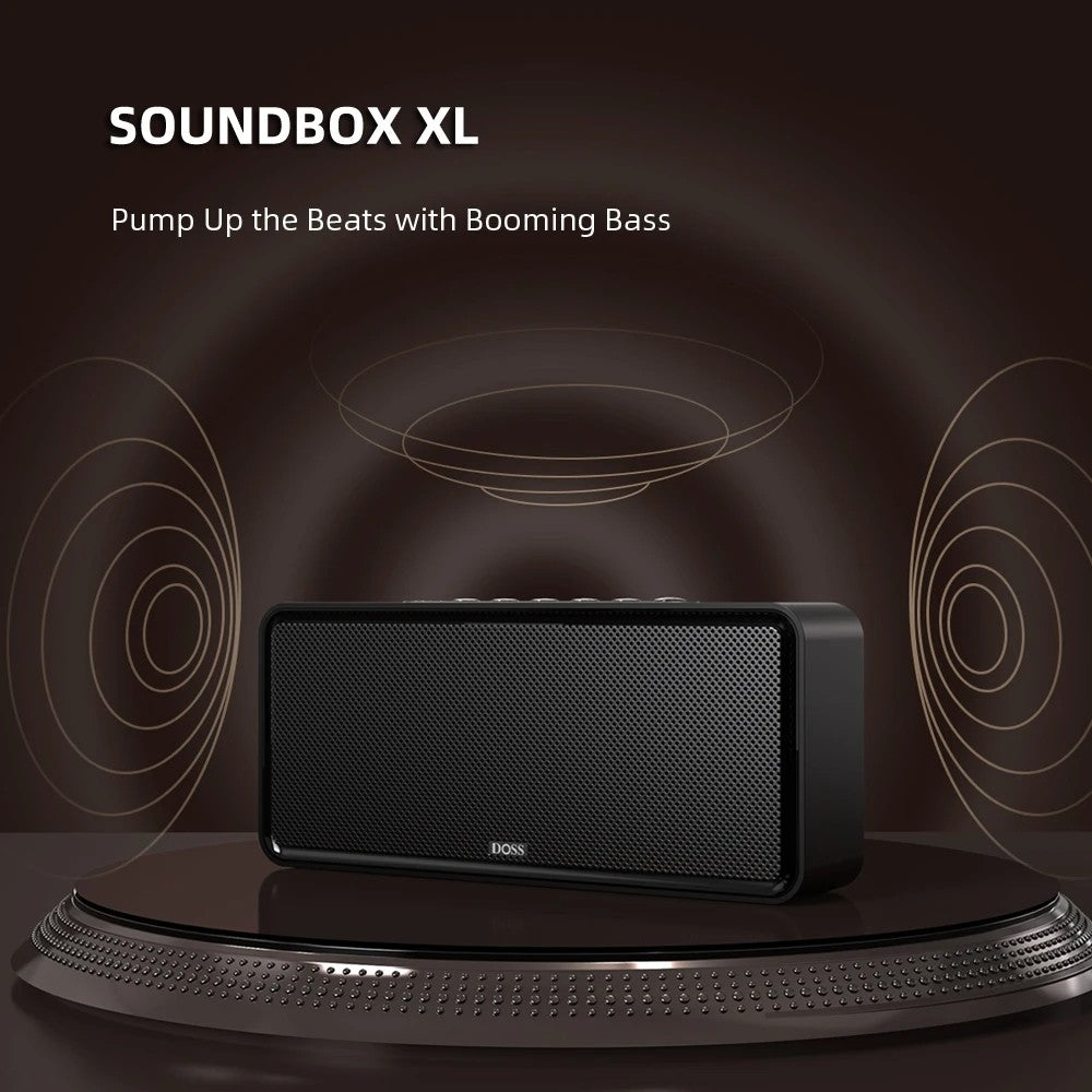 Caixas de Som Bluetooth DOSS SoundBox XL 32W, Alto-falante Estéreo Doméstico Bluetooth Sem Fio com Driver Duplo para Echo Dot, Celular, Tablet, TV