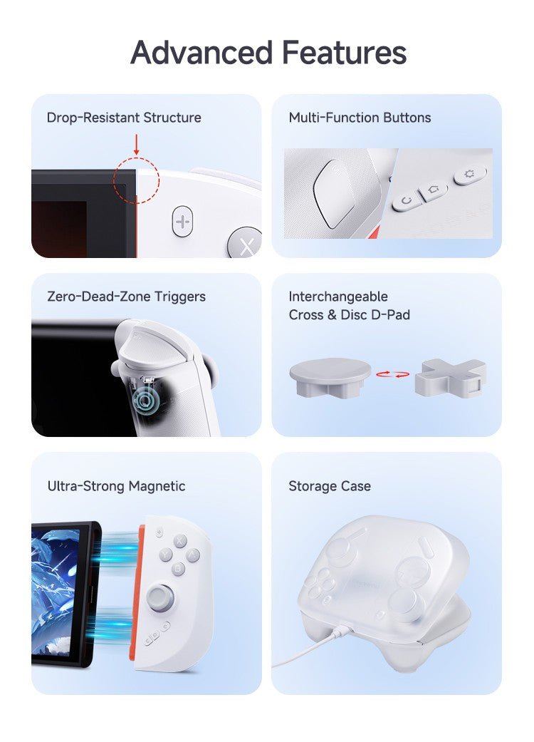 MOBAPAD M12 S Joycon Gaming Controller for Nintendo Switch 2 with TMR Sticks, Mechanical Buttons Joypad for Switch 2 Console