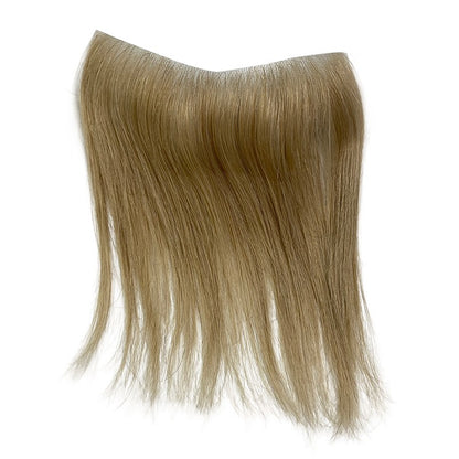 Prótese Capilar Masculina Frontal Fina de PU, com linha do cabelo natural, estilo V, em cabelo humano loiro, sistema de substituição capilar para homens