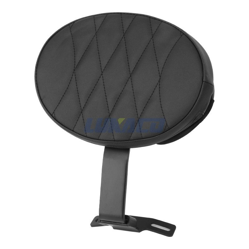 Motorcycle Adjustable Driver Rider Backrest Plug In Sissy Bar Seat Cushion Moto Pad For Harley Fatboy Heritage Softail 2007-2017