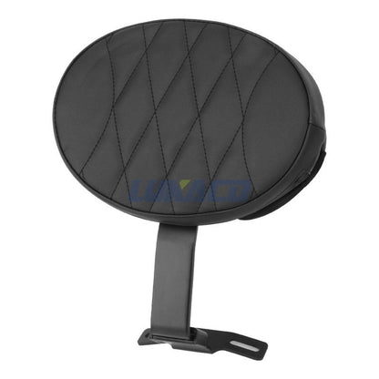 Motorcycle Adjustable Driver Rider Backrest Plug In Sissy Bar Seat Cushion Moto Pad For Harley Fatboy Heritage Softail 2007-2017