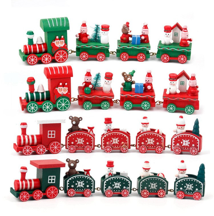 Wooden/Plastic Train Christmas Ornament Merry Christmas Decoration For Home 2025 Xmas Gifts Noel Natal Navidad New Year 2026