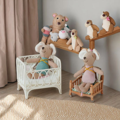 2025 Baby Plush Toy Comforts Sleeping Cute Rabbit, Bear, Mouse Baby Girl Doll, Cloth Doll Doll