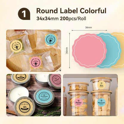 NIIMBOT B1 Portable Thermal Printer With Tapes 2 Inch Adhesive Label Printer Mini Bluetooth Sticker Maker Support Smartphones PC