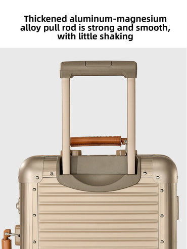 LIGHTGO Aluminum Magnesium Alloy Suitcase 20 Inch Carry On, TSA Lock Hardcase Business Travel Luggage