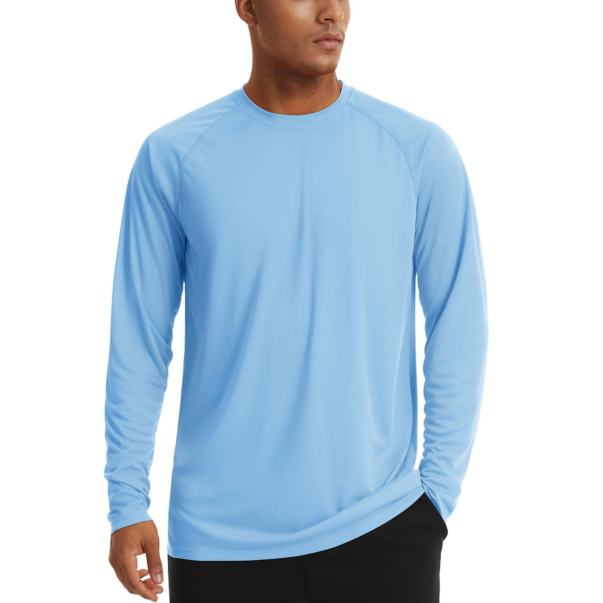 TACVASEN UV Shirt Men's O-Neck Long Sleeve UPF 50+ Sun Protection T-Shirt Quick Dry Sports Tee Hiking Fishing Outdoors Pullovers